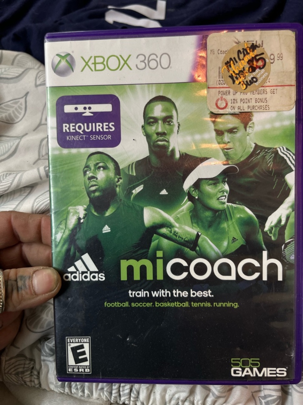 adidas miCoach Training Game for Xbox 360 - Green and Purple Case